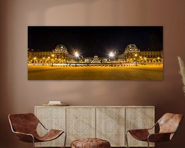 Museum Louvre bij avond - Parijs - 3 van Damien Franscoise