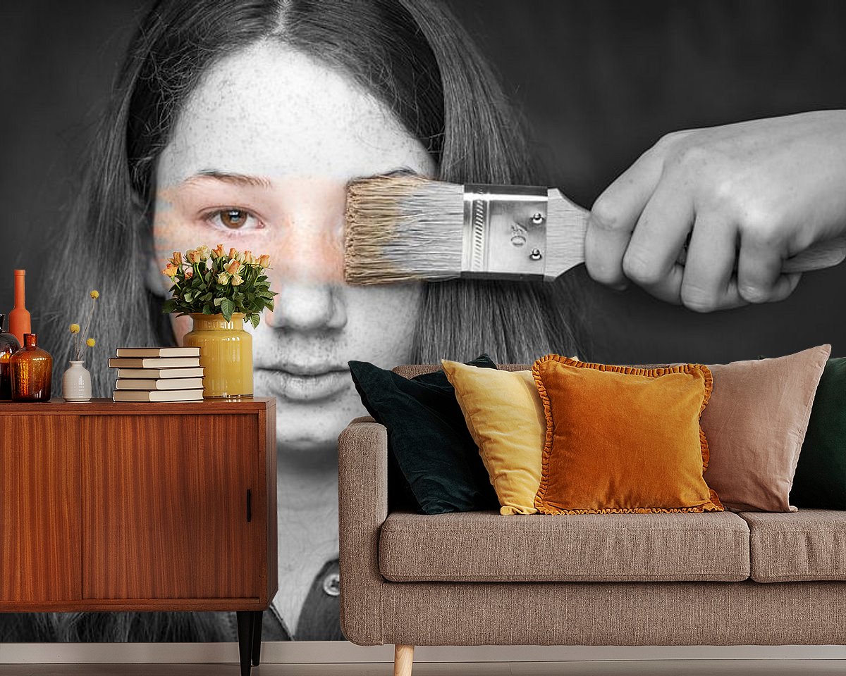 Voorbeeld van het werk in een kamer