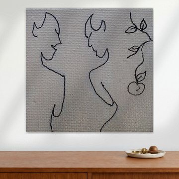 Mini canvas Adam en Eva