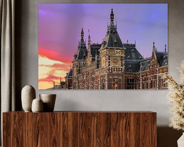 Amsterdam CS sunset by Dennis van de Water
