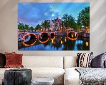 Keizersgracht weerspiegeling Amsterdam von Dennis van de Water