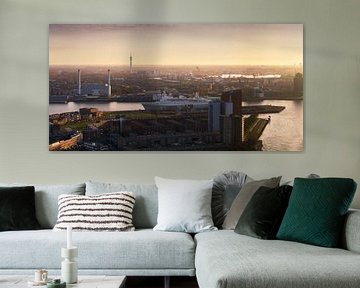 Panorama Rotterdam South and SS Rotterdam  by Vincent Fennis