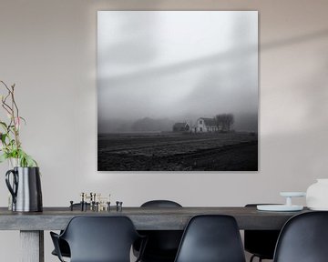 Bauernhaus im Nebel, Heemskerk von Paul Beentjes