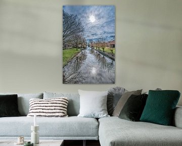 Slootje in het Friese dorpje Gaast by Harrie Muis