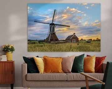 Hollands landschap met molen von Dennis van de Water