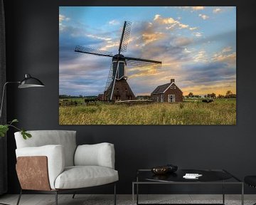 Hollands landschap met molen van Dennis van de Water