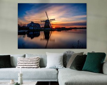 Windmill sunset, Leiden by Eric van den Bandt