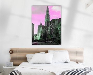 Tower in Antwerpen van Nicky`s Prints