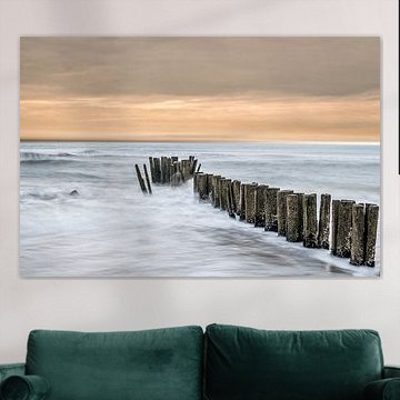 Wellenbrecher an der niederländischen Küste