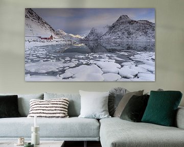 Flakstad Fjord (Lofoten) van Sven Broeckx