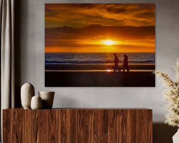 zonsondergang in Egmond aan Zee van Hamperium Photography