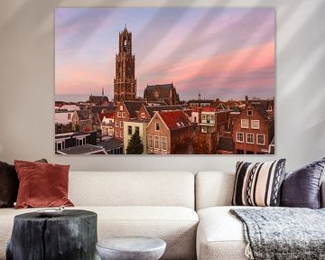 Cathedral of Utrecht at evening red by Juriaan Wossink