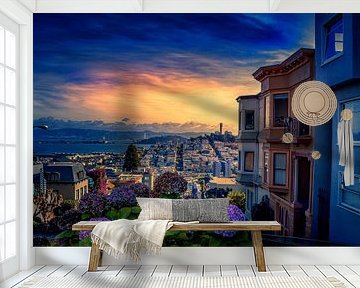 San Francisco zonsondergang van Rolf Linnemeijer