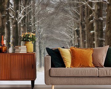 Trees in winter snow by Rob Visser