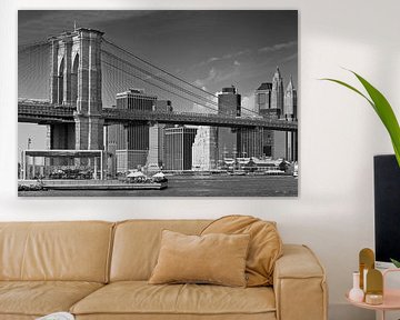 Brooklyn Bridge | Monochrom von Melanie Viola