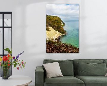 Chalk cliffs on shore of the Baltic Sea