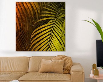 TROPICAL LEAVES GREEN MOCCA no4 van Pia Schneider