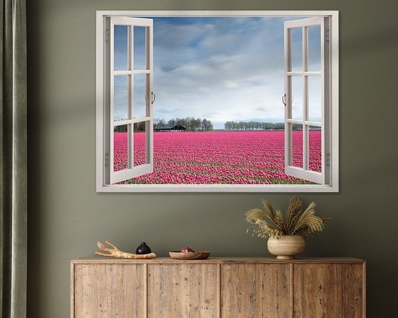 Voorbeeld van het werk in een kamer