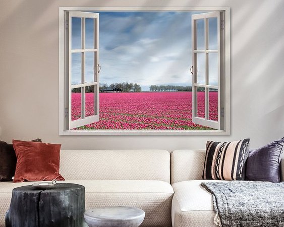 Voorbeeld van het werk in een kamer