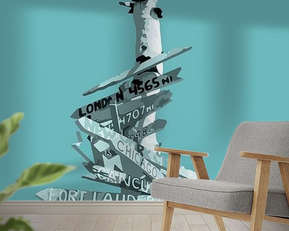 Voorbeeld van het werk in een kamer