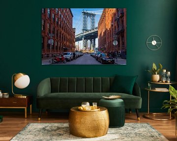 Brooklyn bridge from Washingtonstreet by Sjoerd Tullenaar