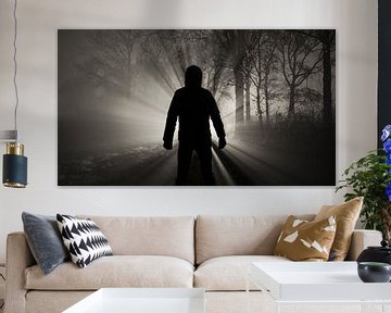 Man in de mist van mirrorlessphotographer