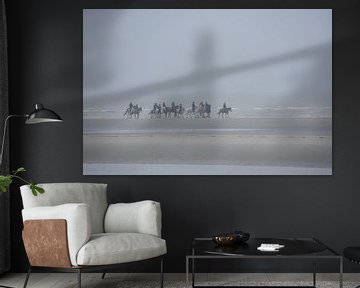 Horsemen on the Beach by Manuel Declerck