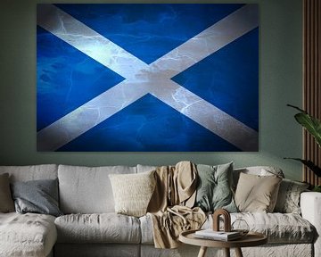 Schotse vlag Saltire van Schotland Saint Andrew's Cross van Mike Maes