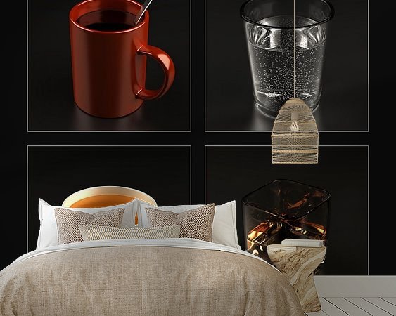 Voorbeeld van het werk in een kamer