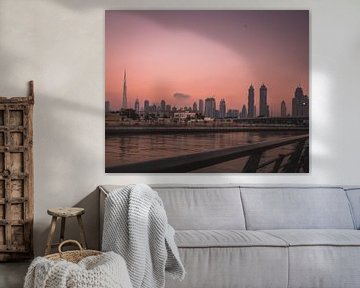 Zonsondergang Dubai van michael regeer