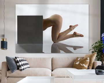 Artistic nude pose in a box by Arjan Groot