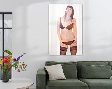 Sexy woman in black lingerie by Tilo Grellmann