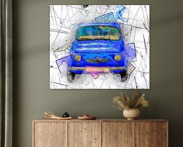 Blue car van Leopold Brix