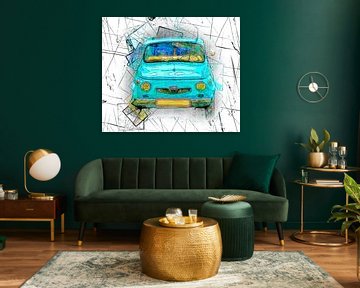 Turquois car van Leopold Brix