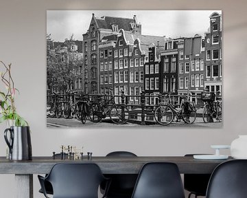 Amsterdamse Grachtenhuizen in Zwart / Wit van ProPhoto Pictures