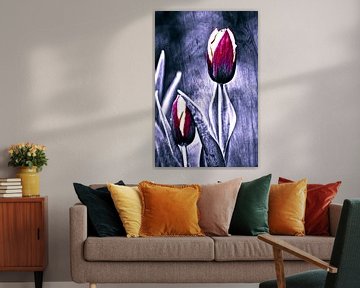 Red tulip art