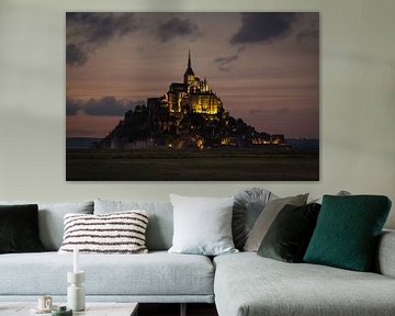 Mont Saint-Michel in de schemering