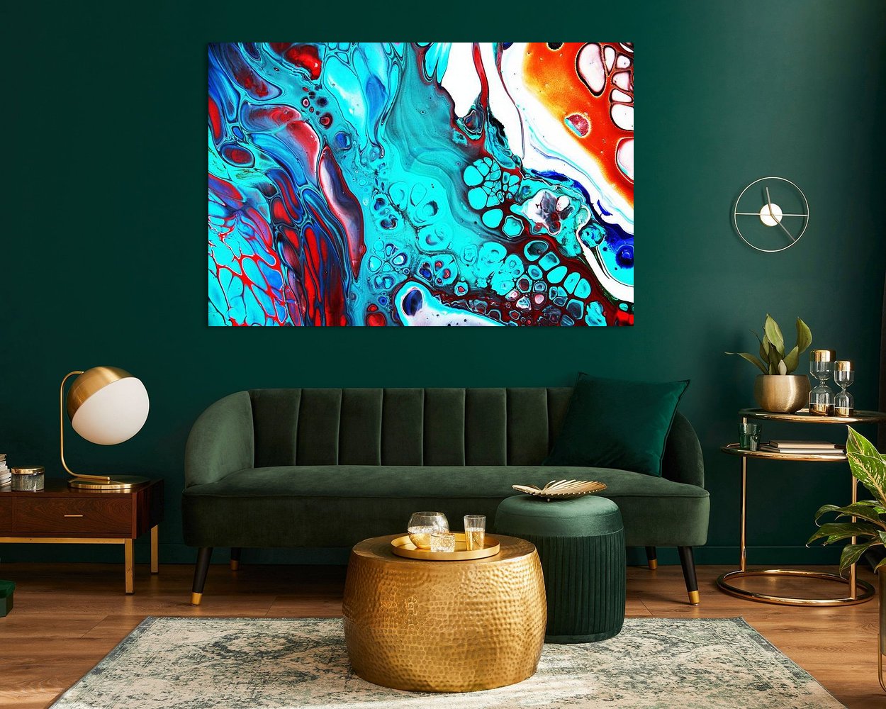 Voorbeeld van het werk in een kamer