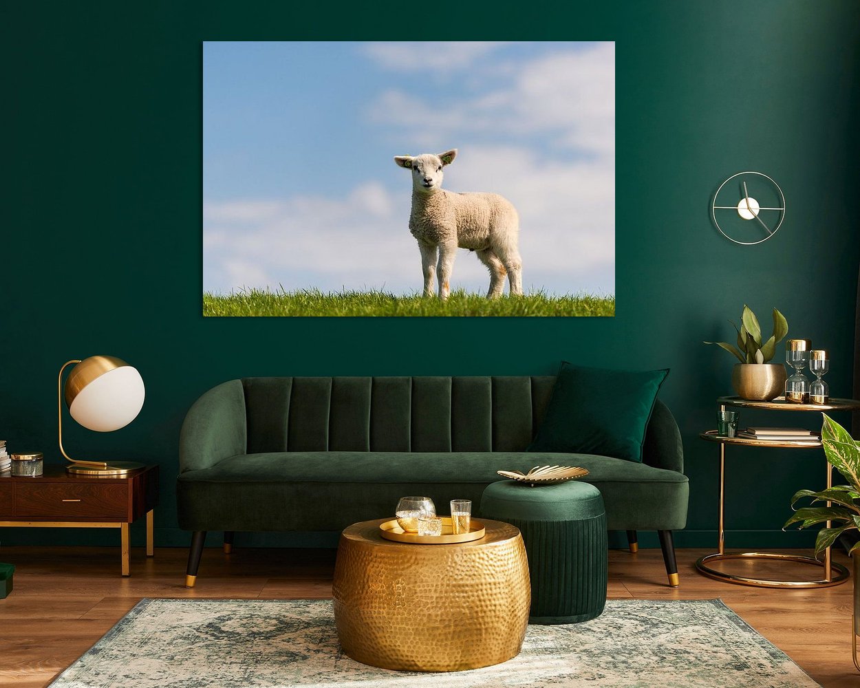 Voorbeeld van het werk in een kamer
