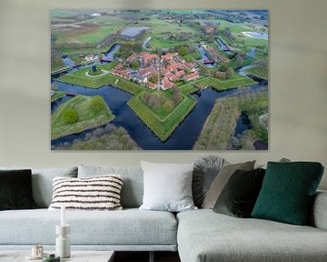 Landschap vanuit de lucht Bourtange vestingdorp van Marcel Kerdijk