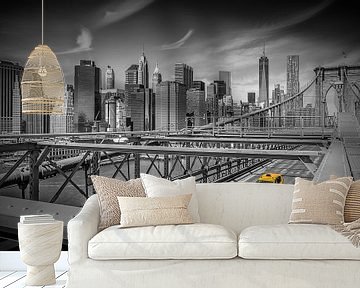 BROOKLYN BRIDGE Blick auf Manhattan von Melanie Viola