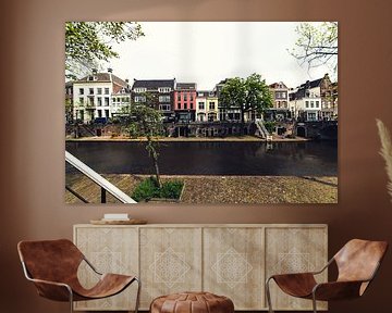 De werf, de Oudegracht en de grachtenpanden in Utrecht van De Utrechtse Grachten