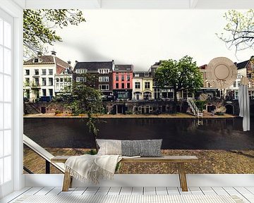 De werf, de Oudegracht en de grachtenpanden in Utrecht van André Blom Fotografie Utrecht