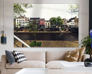 De werf, de Oudegracht en de grachtenpanden in Utrecht van De Utrechtse Grachten