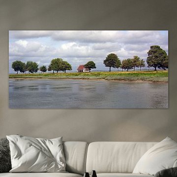 Huisje aan de rivier de Somme