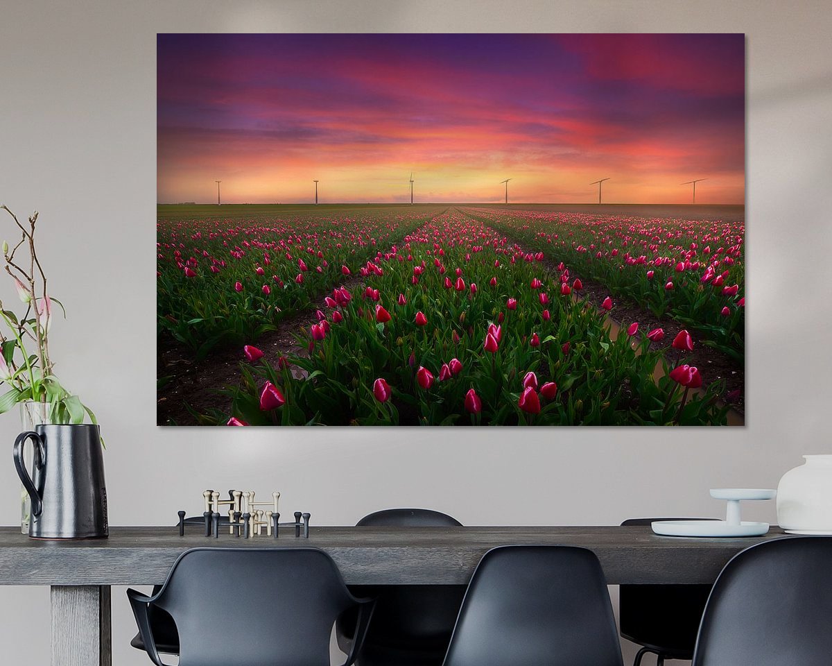 Voorbeeld van het werk in een kamer