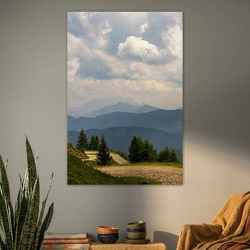 Uitzicht na wandeling op de Goldeckstrasse, Oostenrijk