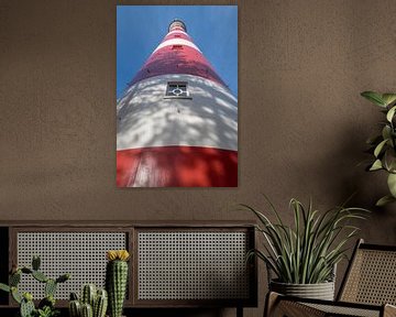 Vuurtoren van het Waddeneiland Ameland in groothoek van Tonko Oosterink