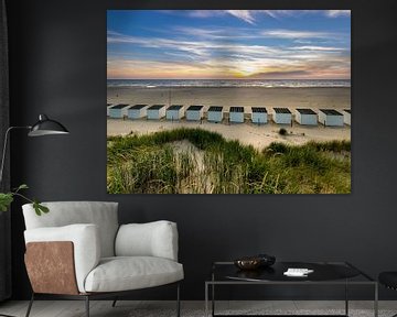 Strandhuisjes Paal 28 Texel van Texel360Fotografie Richard Heerschap