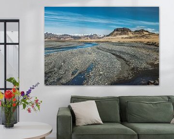 Eindeloze vlakte, IJslands landschap, IJsland van simone opdam